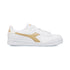 Sneakers bianche da ragazza con logo oro Diadora Game P Gs, Brand, SKU s354000091, Immagine 0